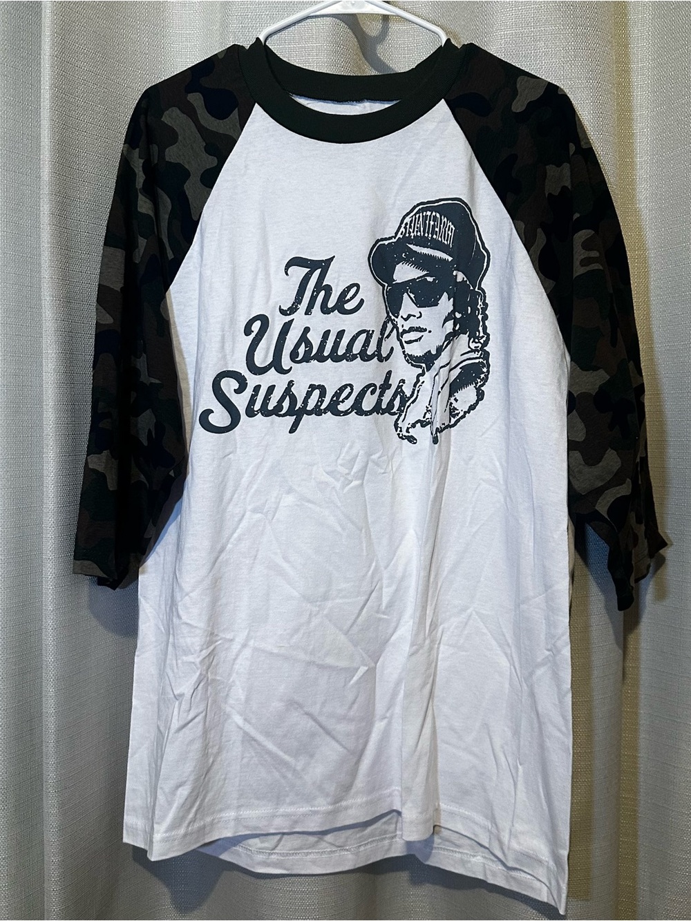 Dream Team The Usual Suspects Camo Raglan Graphic Tee XL